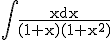 \rm\Bigint \frac{xdx}{(1+x)(1+x^{2})}